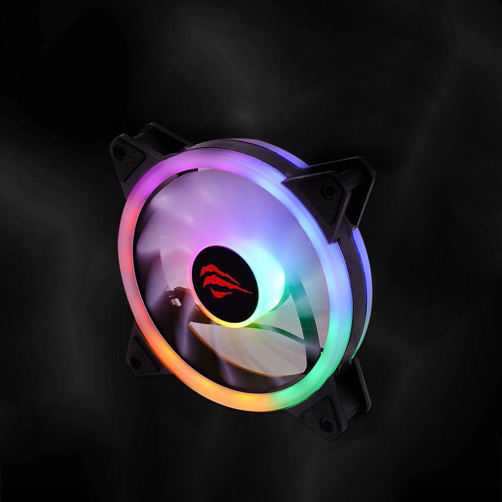 Ventilator HAVIT F2089, RGB, 1200RPM, 35dB, 1.32W, Schwarz