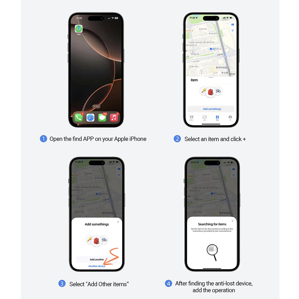 Acefast SmartTag S1 für iOS-Serie, Grau
