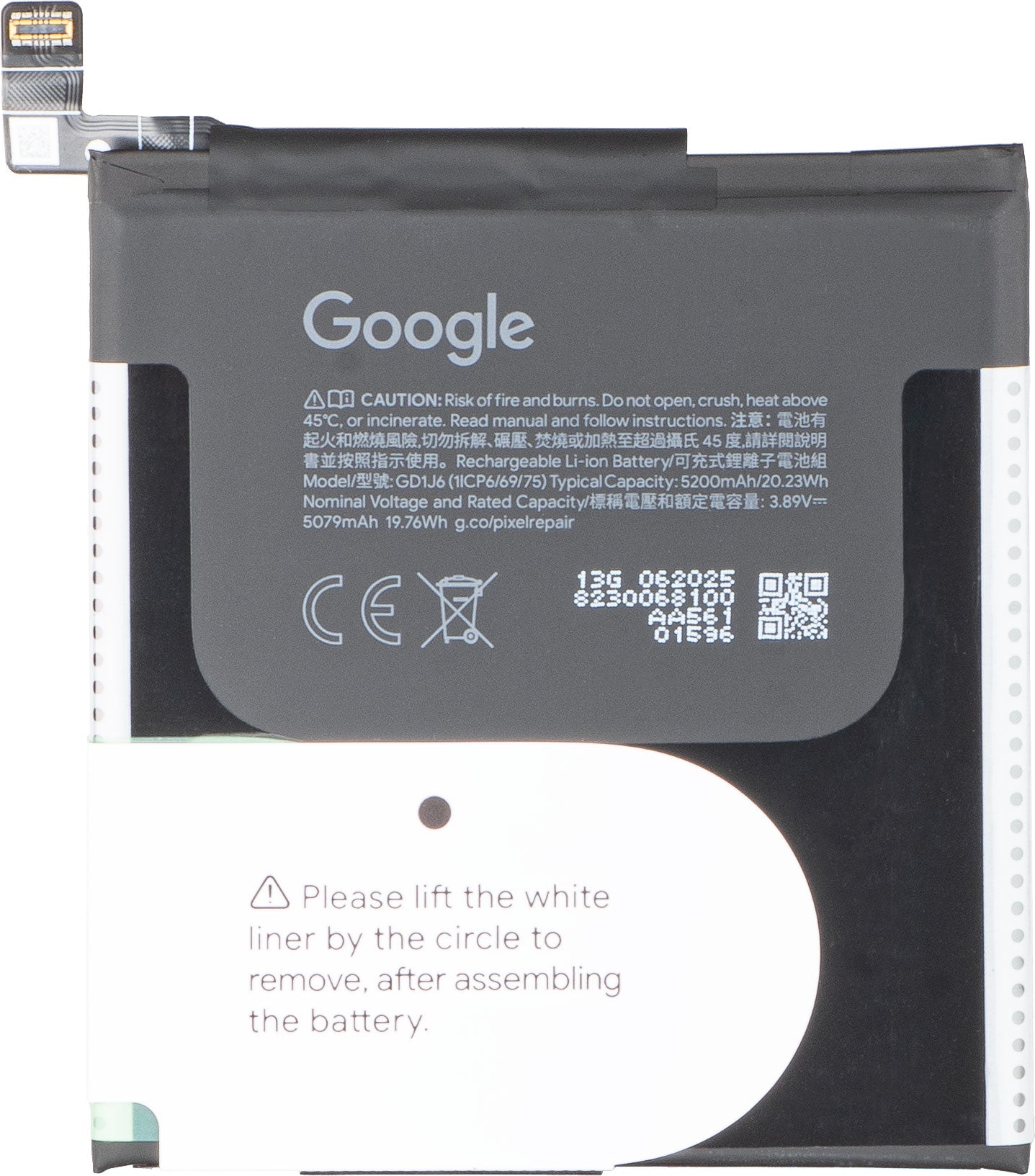 Akku Google Pixel 10 Pro XL, GD1J6, Service Pack G949-01616-00