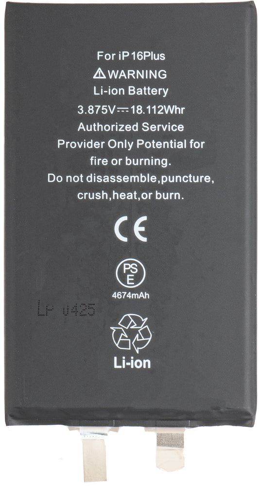 Battery for Apple iPhone 16 Plus, without Flex BMS Strip