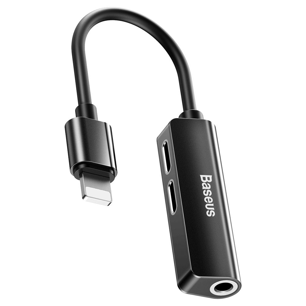 Audioadapter Lightning - Lightning / 3.5mm Baseus L52, Schwarz CALL52-01