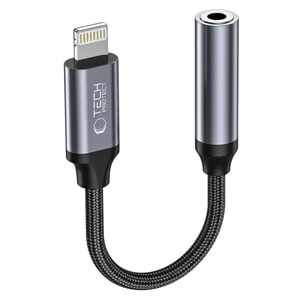 Audio-Adapter Lightning - 3.5mm Tech-Protect Ultraboost, Schwarz