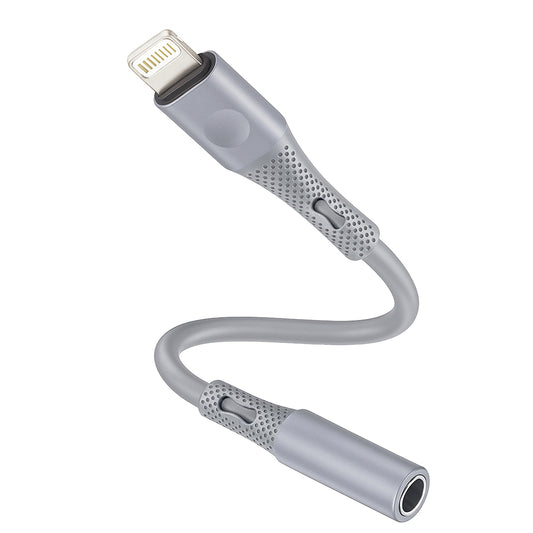 Audioadapter Lightning - 3.5mm Techsuit AC2 SoundFlex, Grau