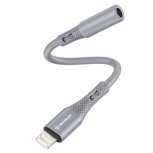 Audioadapter Lightning - 3.5mm Techsuit AC2 SoundFlex, Grau
