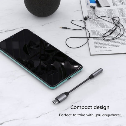 USB-C to 3.5mm Audio Adapter Techsuit AC8 MusicDox, Gray