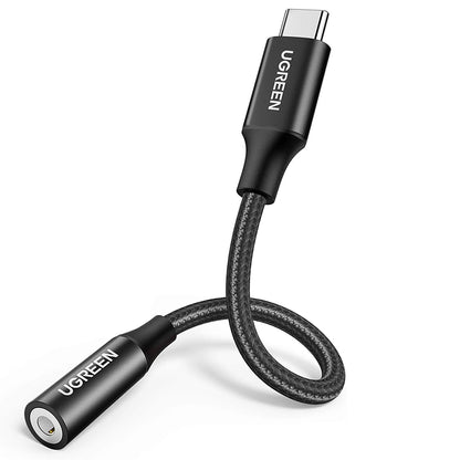 Audio-Adapter USB-C - 3,5mm UGREEN AV142, Schwarz