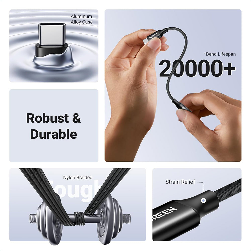 Audioadapter USB-C - 3,5mm UGREEN AV161, Schwarz