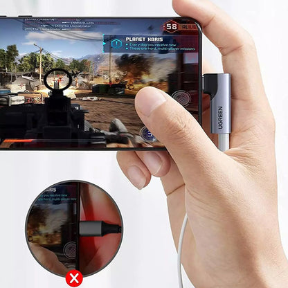 Audioadapter USB-C - 3.5mm UGREEN CM460 (20194) Winkelform, Grau