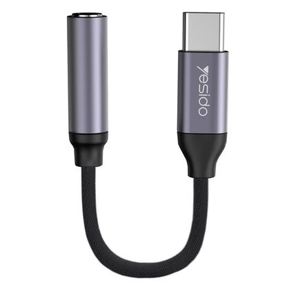 USB-C to 3.5mm Audio Adapter Yesido YAU19, Black