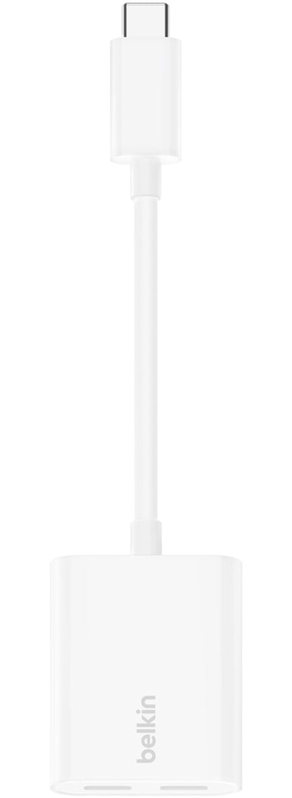 USB-C Audio Adapter - USB-C / USB-C Belkin RockStar, Weiß F7U081btWH