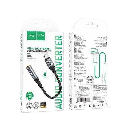 Audioadapter USB-C - 3.5mm HOCO LS36, Grau