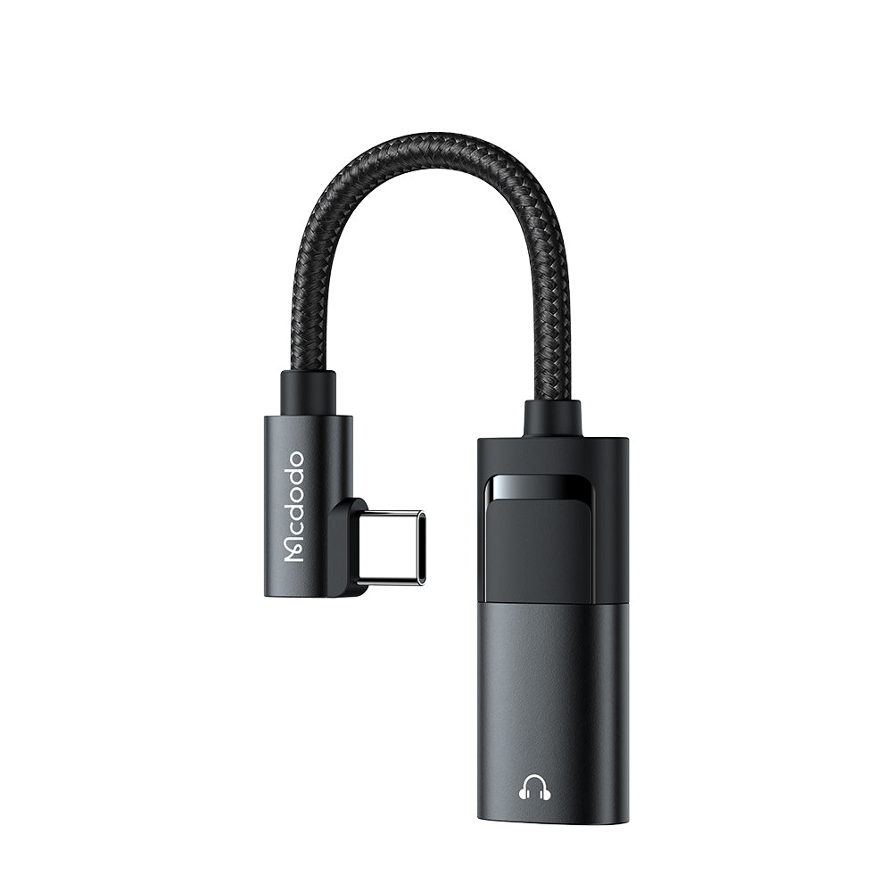 Audio-Adapter USB-C - USB-C / 3,5 mm McDodo CA-1880, Schwarz