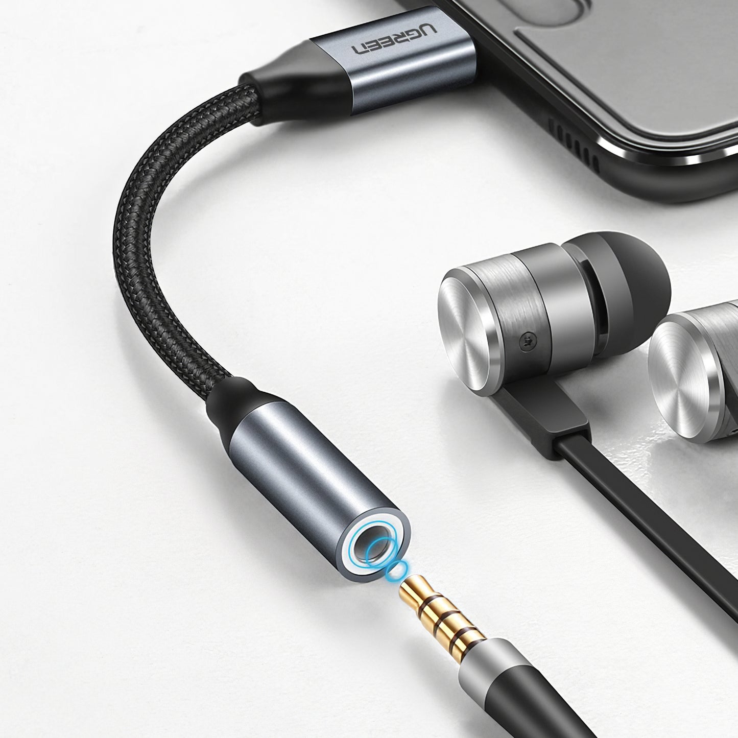 Audio-Adapter USB-C - 3,5mm UGREEN AV142, Grau