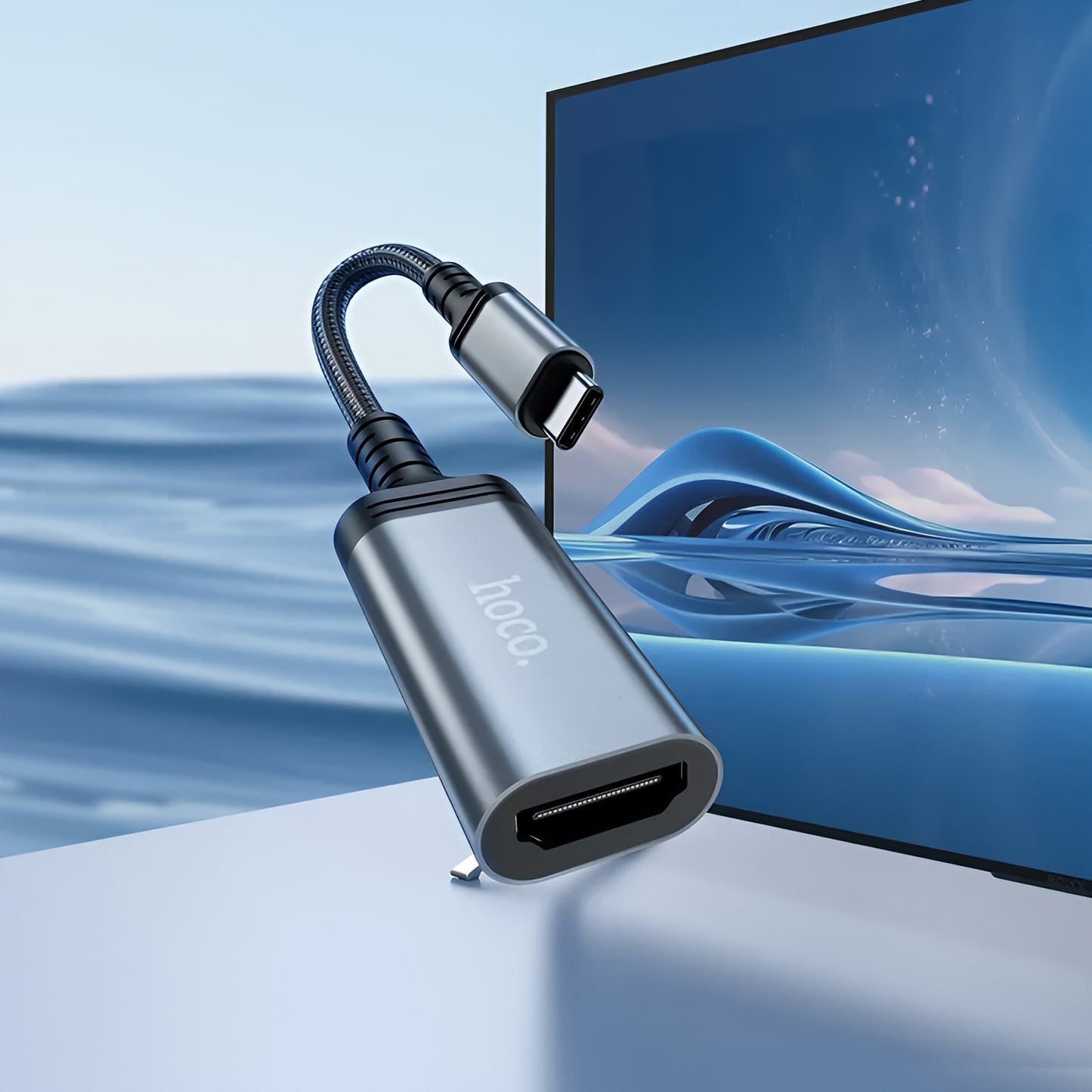 Audio- und Videoadapter USB-C - HDMI HOCO UA43A, Grau