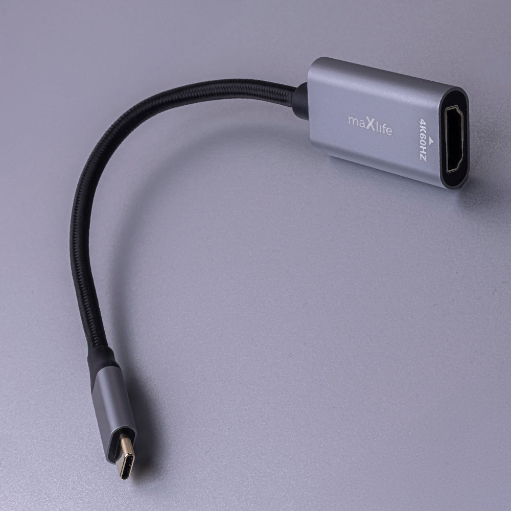 USB-C to HDMI Audio and Video Adapter MaXlife MXHC-01, Gray