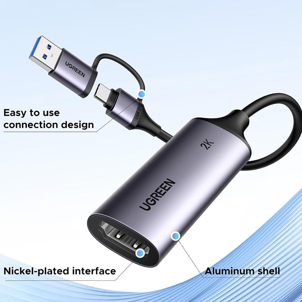 Audio- und Videoadapter USB-A / USB-C - HDMI UGREEN CM629 (15389), Grau