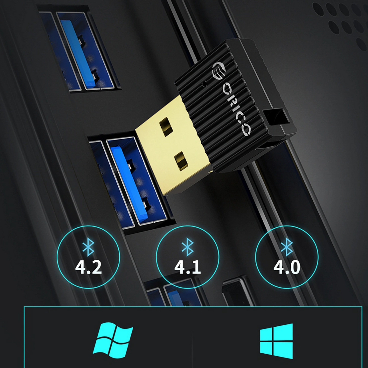 Orico USB Bluetooth Adapter BTA-53, Schwarz