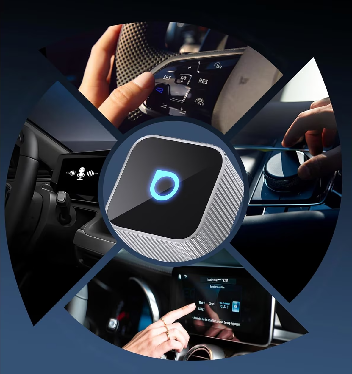 Carplay / Android Auto Wireless Adapter Ottocast Mini Cube Style B für Apple iPhone / Android Series CP88-T2