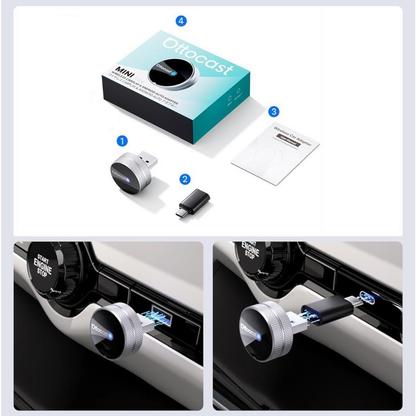 Wireless Carplay / Android Auto Adapter Ottocast Mini Slim Tube für Apple iPhone / Android Serie CP88-T4