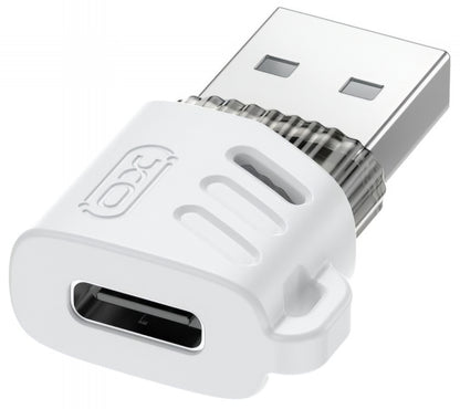 USB-C - USB-A Daten- und Ladeadapter XO Design NB256D, Weiß