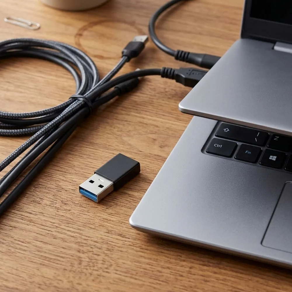 Daten- und Ladeadapter USB-C - USB-A Blue Star, Schwarz