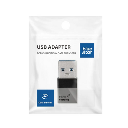 Daten- und Ladeadapter USB-C - USB-A Blue Star, Schwarz