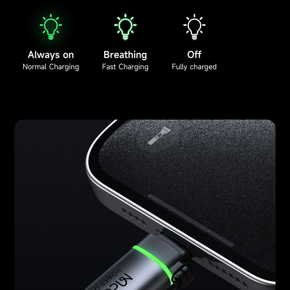 Daten- und Ladeadapter Lightning - USB-C McDodo OT-6010 Power Off, Schwarz