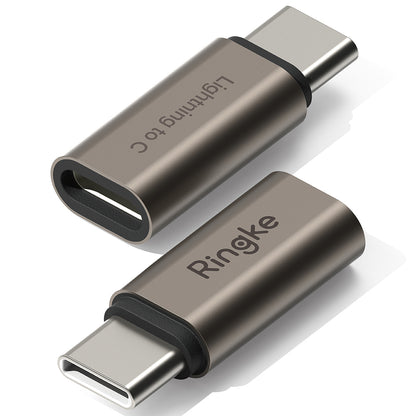 Daten- und Ladeadapter Lightning - USB-C Ringke, Braun, Set 2 Stück