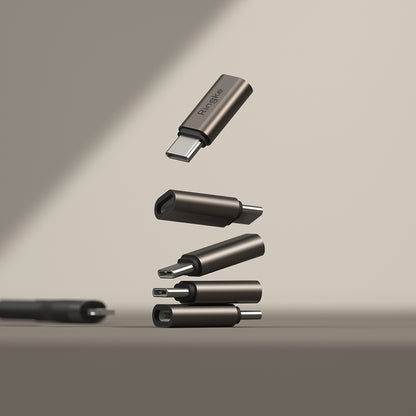 Daten- und Ladeadapter Lightning - USB-C Ringke, Braun, Set 2 Stück