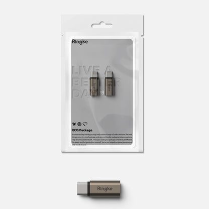 Daten- und Ladeadapter Lightning - USB-C Ringke, Braun, Set 2 Stück