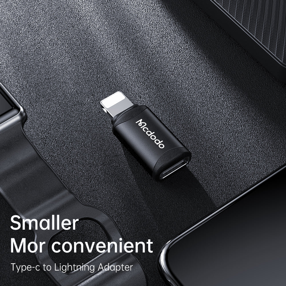 USB-C - Lightning McDodo OT-7680 Daten- und Ladeadapter, Schwarz