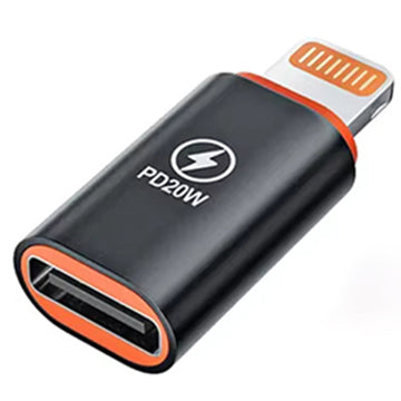 USB-C - Lightning Daten- und Ladeadapter Techsuit A3 HyperPort, Schwarz Orange
