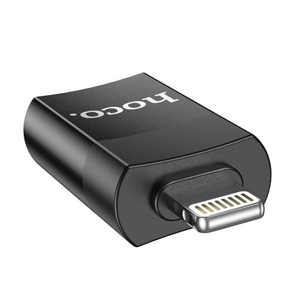 OTG Lightning - USB-A Adapter HOCO UA17, Schwarz