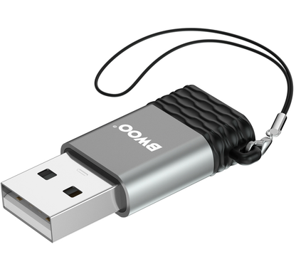 Daten- und Ladeadapter USB-C - USB-A BWOO BZ-38, Grau