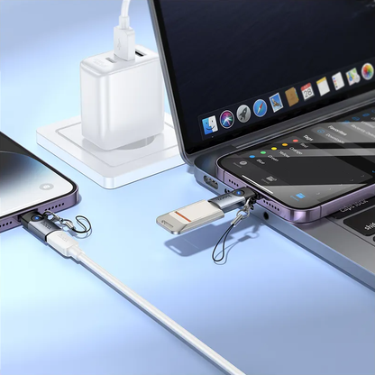 USB-C-Daten- und Ladeadapter - Lightning HOCO UA46A, Grau