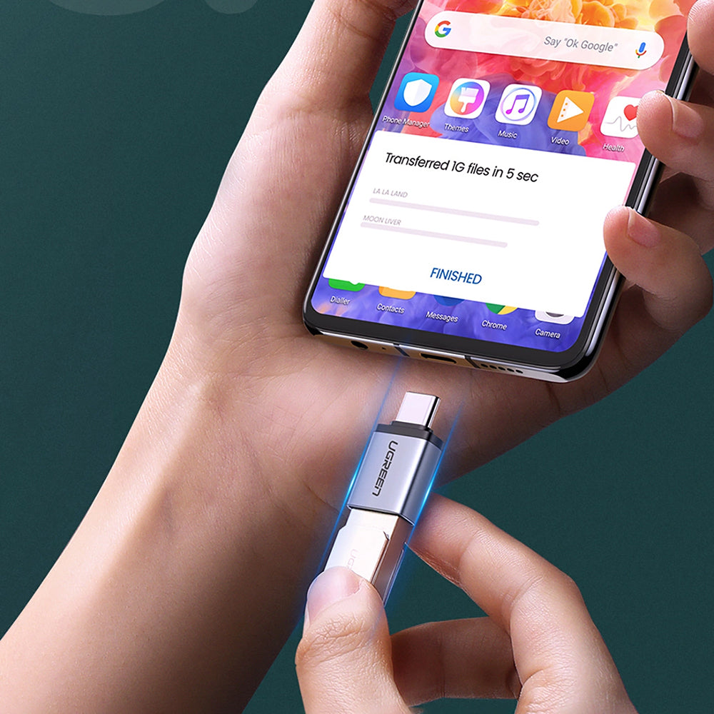 OTG Adapter USB-C - USB-A UGREEN US270 (50283), Grau