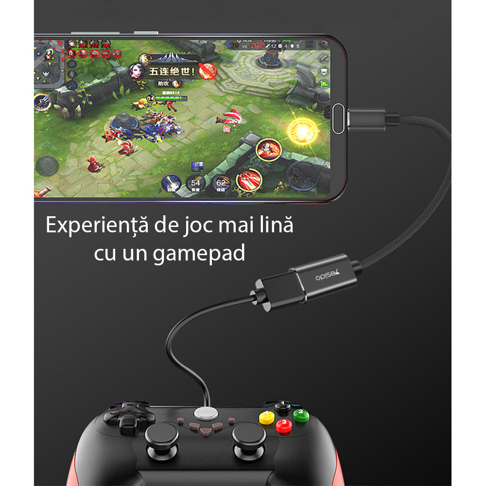 OTG Adapter USB-C - USB-A Yesido GS01, Schwarz