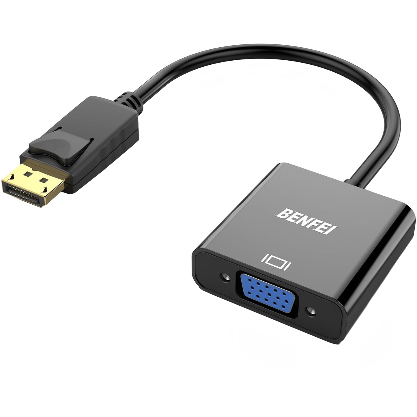 Benfei Videoadapter, DisplayPort - VGA, 1080P, Schwarz