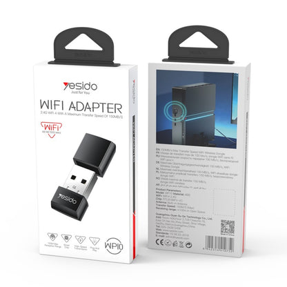 Wireless Adapter Yesido WP10, 150Mbps, Schwarz