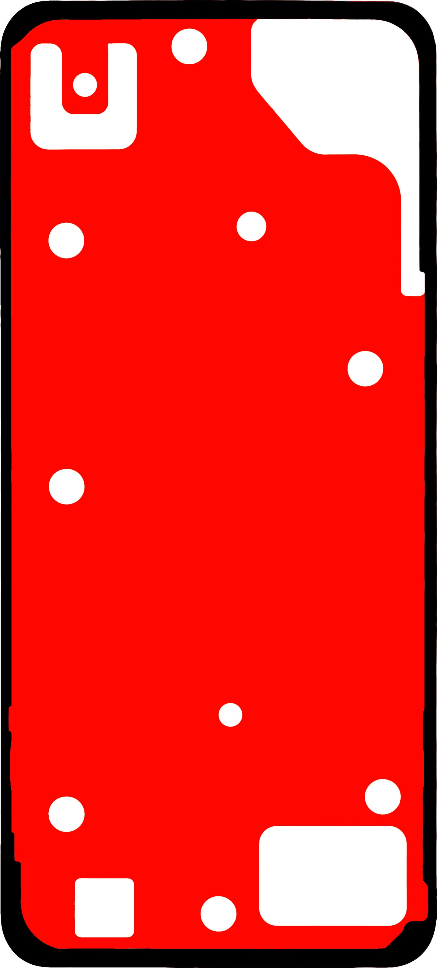 Klebstoff Batterieabdeckung Realme Note 60, Service Pack 612717000444