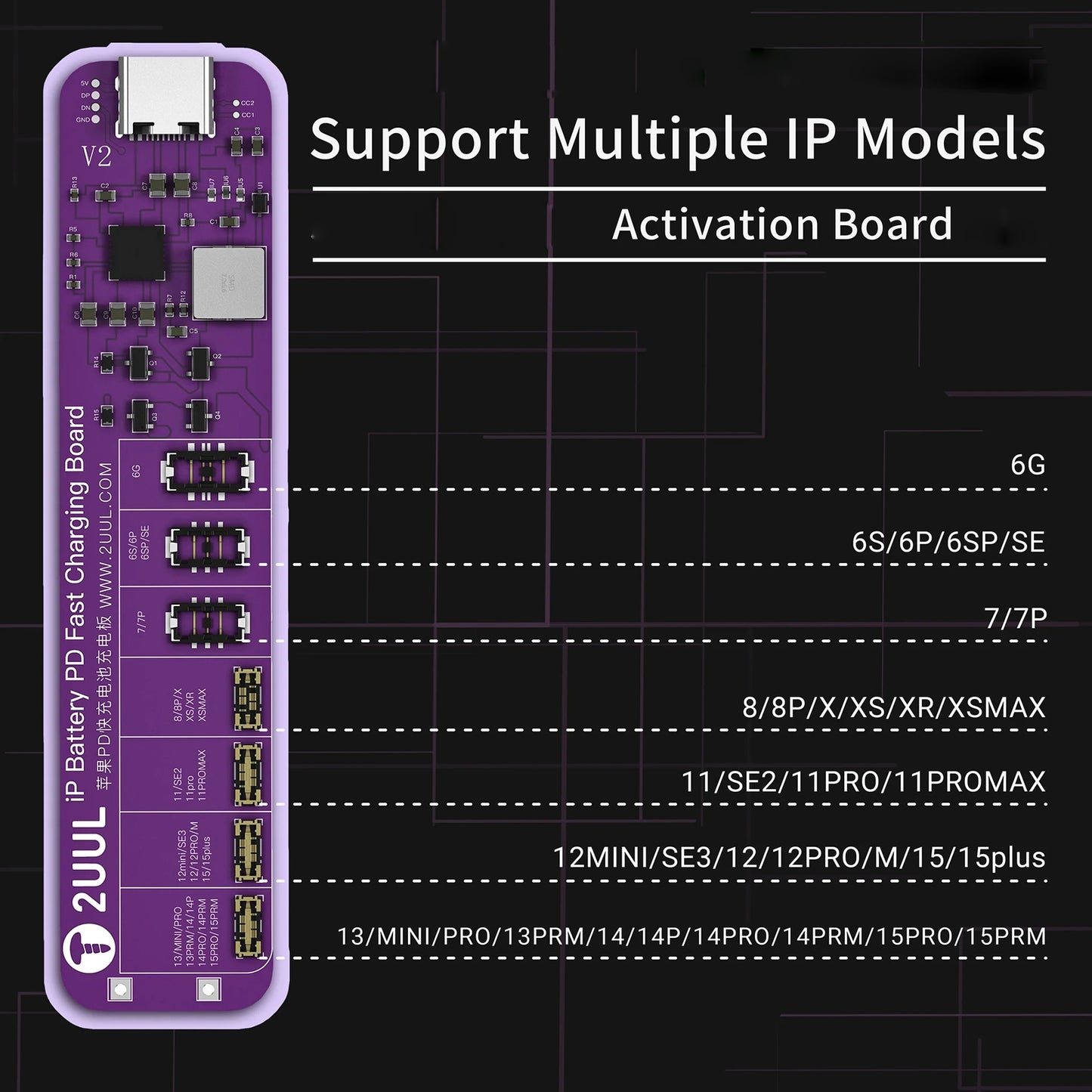 Power Supply Board 2UUL BT01 for Apple iPhone 6 - 15 Pro Max Series