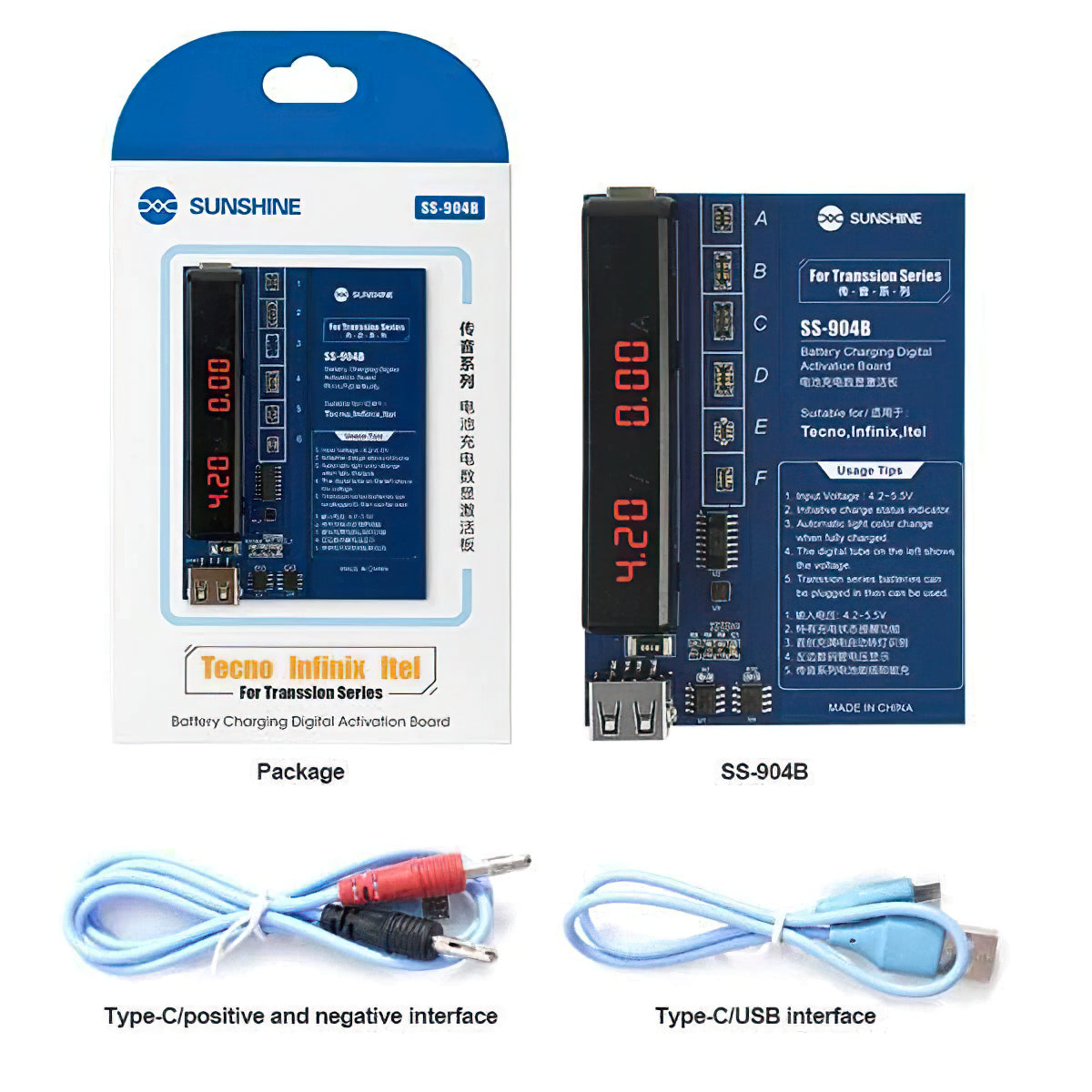 Sunshine SS-904B Netzteilplatine für TECNO / Infinix / Itel Series, 2in1