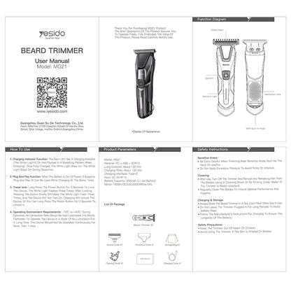 Rasierapparat Yesido MG21, Schwarz