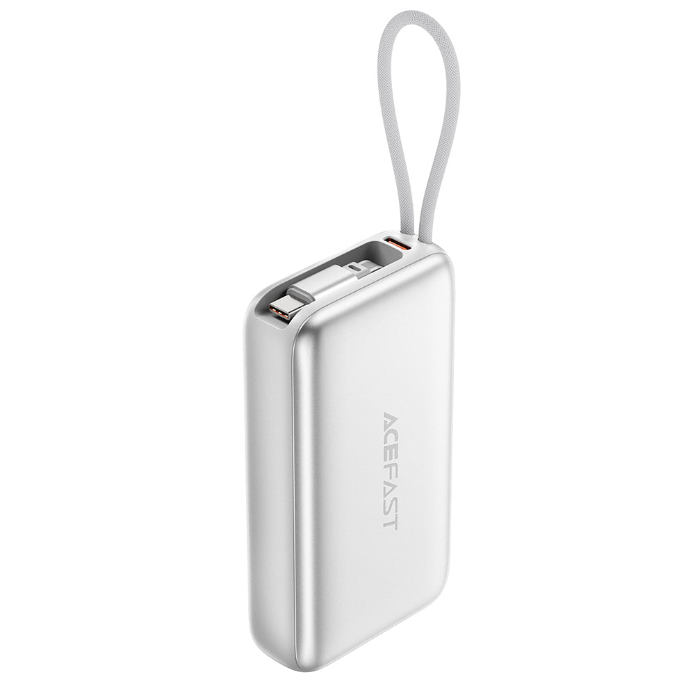 Externer Akku Acefast M32, 10000mAh, 35W, PD, 2 x USB-C, Silber