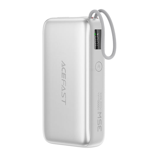 Externer Akku Acefast M32, 10000mAh, 35W, PD, 2 x USB-C, Silber