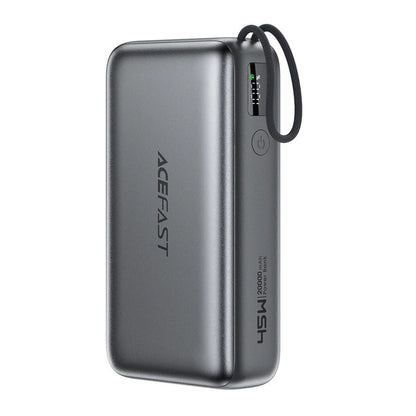 Externer Akku Acefast M34, 20000mAh, 45W, QC + PD, 1 x USB-A - 2 x USB-C, Grau