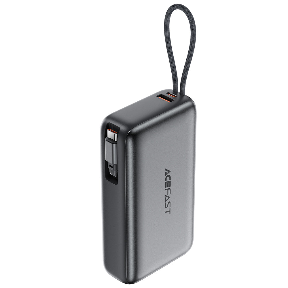 Externer Akku Acefast M34, 20000mAh, 45W, QC + PD, 1 x USB-A - 2 x USB-C, Grau