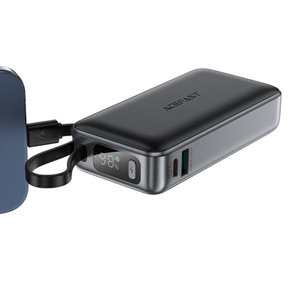 Externer Akku Acefast M7, 10000mAh, 30W, QC + PD, 1 x USB-A - 2 x USB-C, Schwarz
