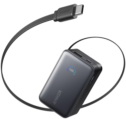 Externer Akku Anker Nano, 10000mAh, 45W, QC + PD, 1 x USB-A - 1 x USB-C, Schwarz A1638H11
