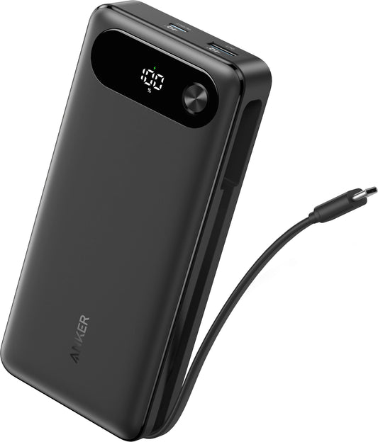 Anker PowerCore External Battery, 20000mAh, 87W, QC + PD, 1 x USB-A - 2 x USB-C, Black A1383H11